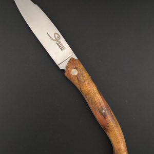 Le couteau Saint-Amans-des-Cots en bois Mahogany. Lame14c28n