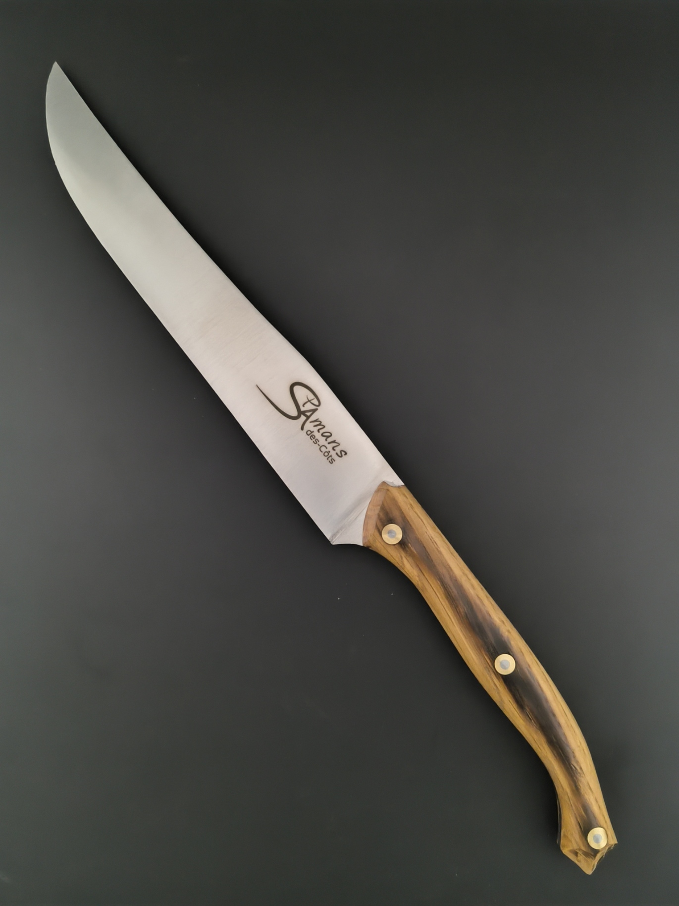 le couteau à découper  Saint Amans des Côts chêne de barrique whisky Twelve