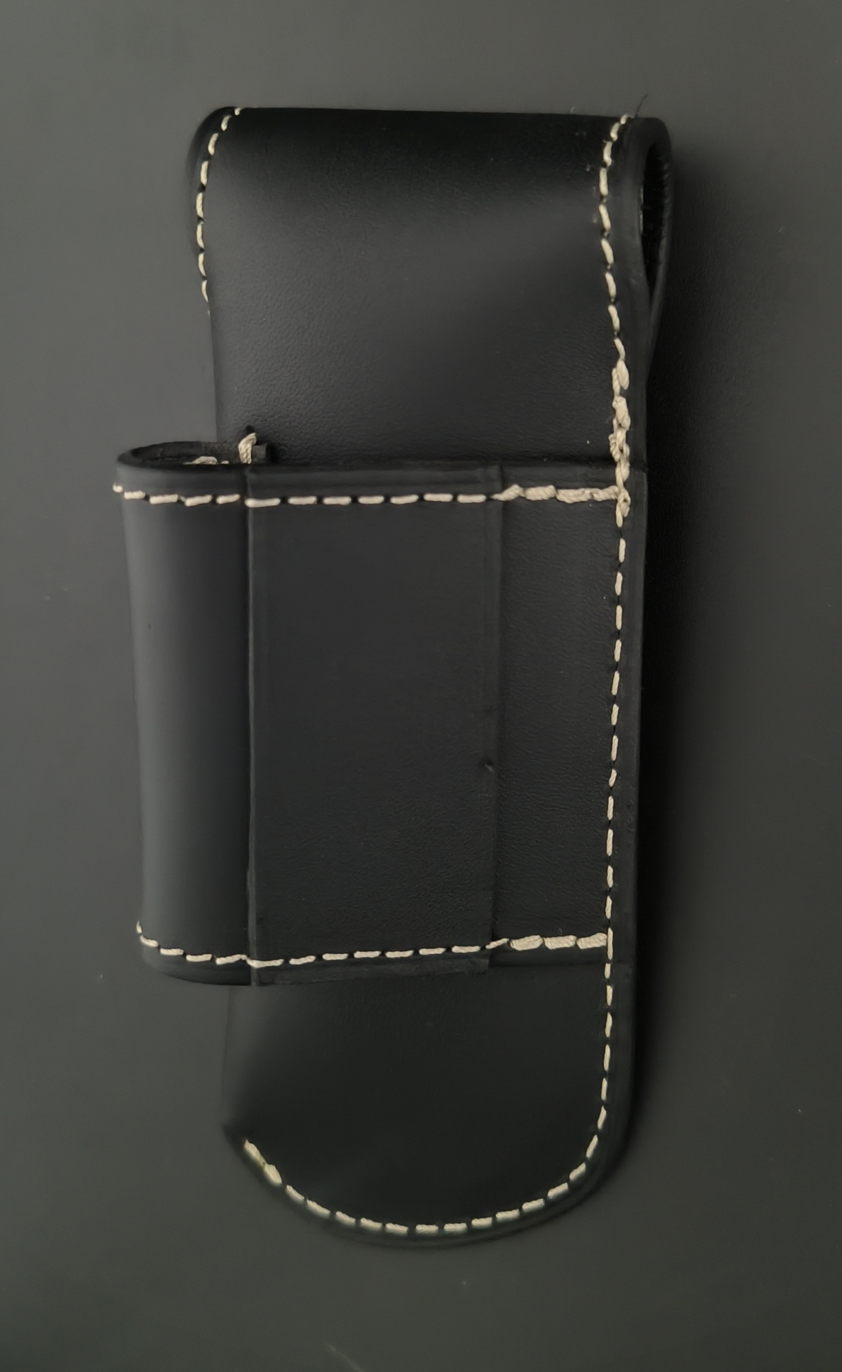 Etui noir en cuir ceinture pour couteau – Image 2