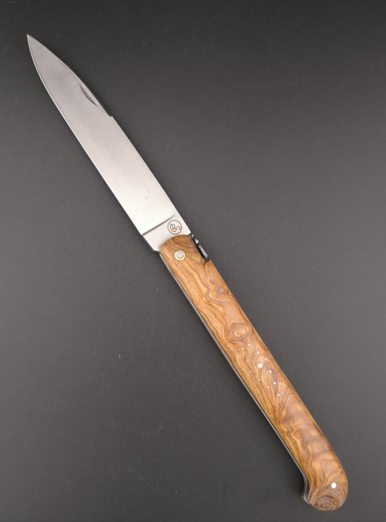 Laguiole  droit 13 cm loupe de frêne olivier