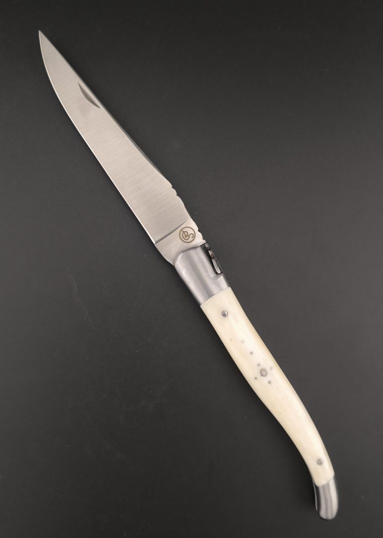 Laguiole 12cm 2 mitres inox os de bovin
